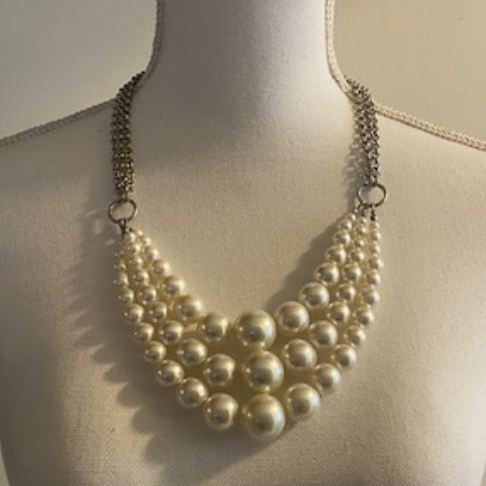 Pearl Layered Statement Necklace